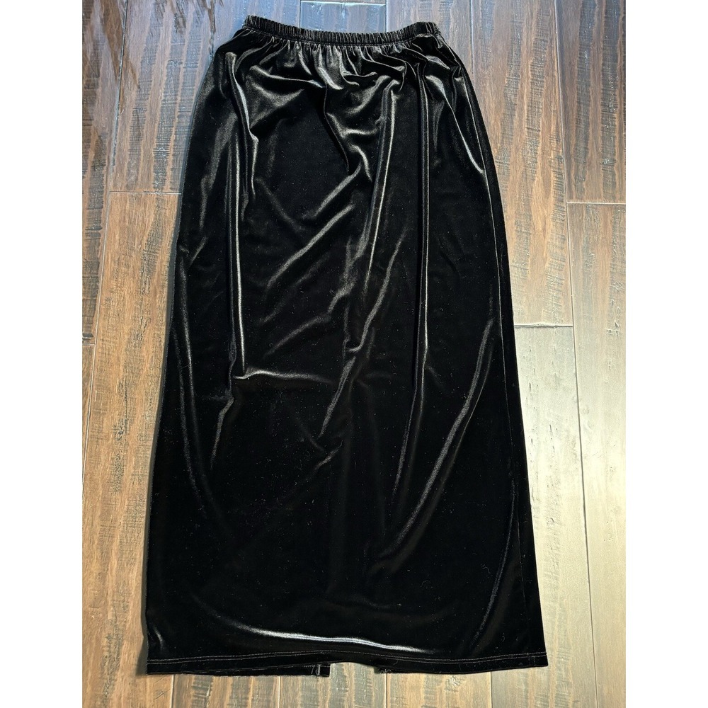 AGB Byer California Skirt Womens S Black Velvet Maxi Vintage Y2K Grunge Goth